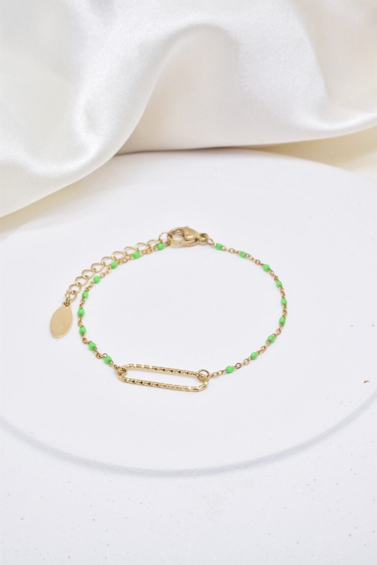 Edelstahl-Emaille-Armband - BR210257OR-VR