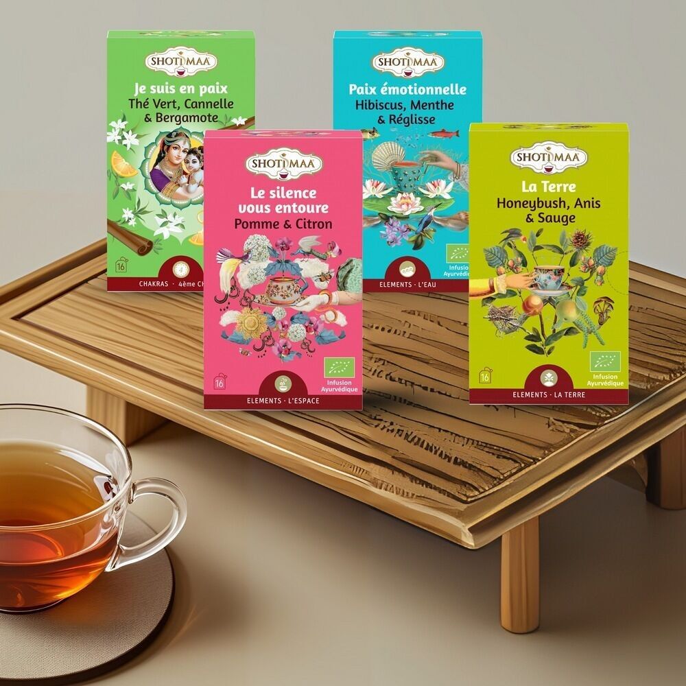 Bio-Aufgüsse Sanfte Vitalität, emotionale Ausgeglichenheit, leichte Verdauung und ruhiger Schlaf – Zertifizierte Bio-Naturpflanzen – Koffeinarm