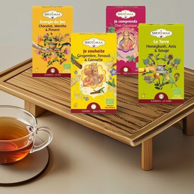 Organic Caffeine-Free Infusions – Active Digestion, Lightness, Reduced Bloating, Balanced Vitality – Natural Plants and Digestive Flavors