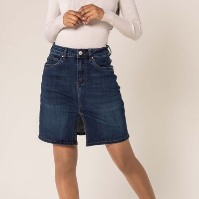 Gonna con spacchi in denim elasticizzato super confortevole Nina Carter P213