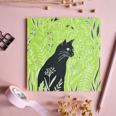 Postcard | Cat & meadow