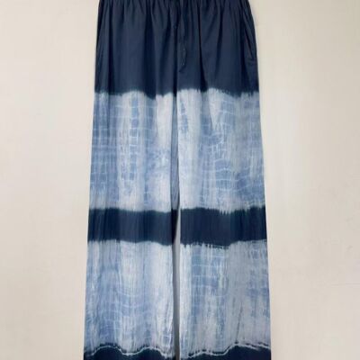 Pantalones anchos con efecto tie-dye