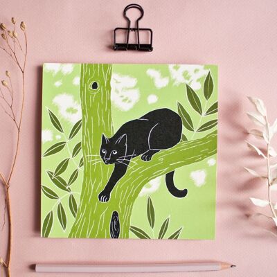 Postkarte | Katze & Baum
