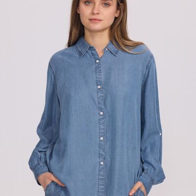 Camisa vaquera de manga larga