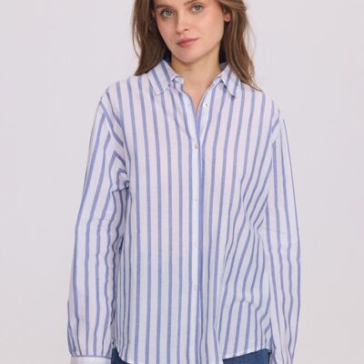 Camicia a righe con colletto classico