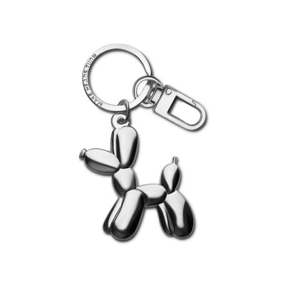 Portachiavi/ciondolo per borsa smaltato "Cane palloncino"