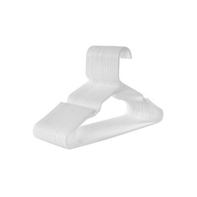 Grucce in plastica, 50 pezzi, nere, 41.5 x 23 x 0.6 cm