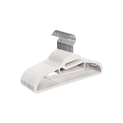 Grucce in plastica 20 pezzi bianche, 41.5×22.5 x 0.5 cm