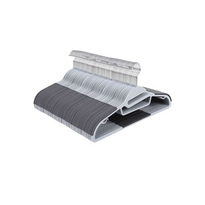 Perchas para ropa 20 piezas plástico gris, 41.5 x 22.5 x 0. 5 cm