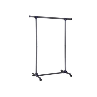 Tringle à vêtements en acier, noir-bleu, (87-150) x 44 x 165 cm