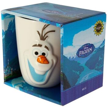 Tasse La Reine des Neiges Disney, Visage d'Olaf 3D 4