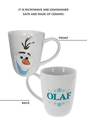 Tasse La Reine des Neiges Disney, Visage d'Olaf 3D 3