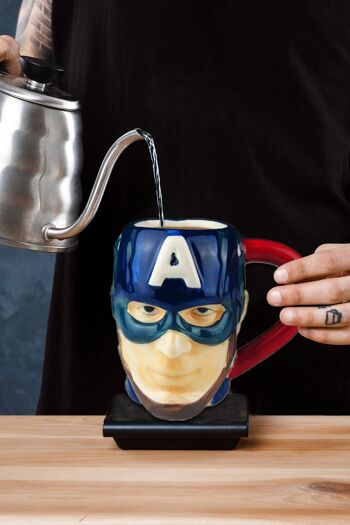 Tasse en céramique Captain America 3D Marvel 5