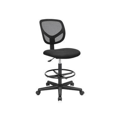 Simple office chair with mesh upholstery