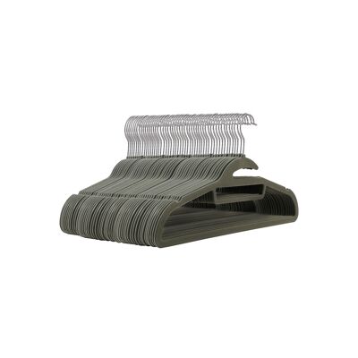 Colgantes de terciopelo 50 piezas gris, 44 x 23 x 0. 5 cm