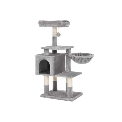 Arbre à chat avec chaise longue 110 cm gris