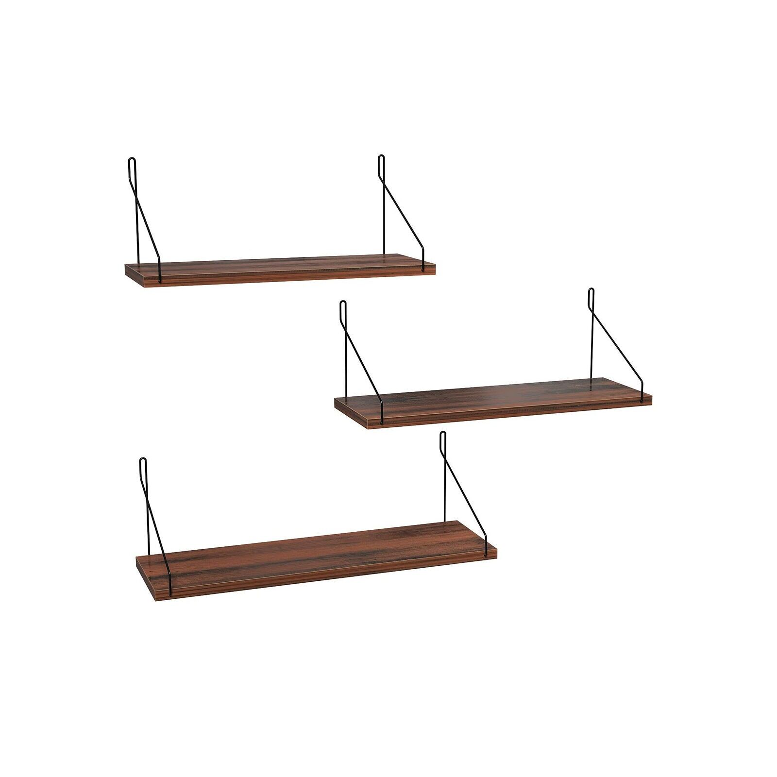 Wall shelf set of 3, 40/50/60 x 15 x 16 cm