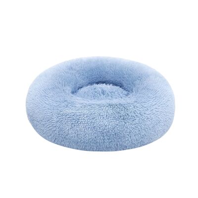 Cama para gatos de 60 cm de diámetro color azul claro