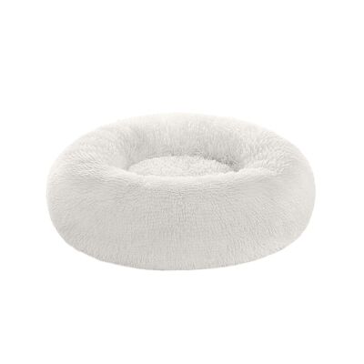 Cama para gatos de 60 cm de diámetro, lavable y de color blanco nube.