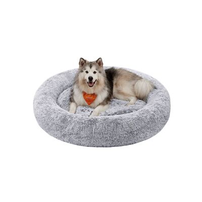 Washable ombre grey dog bed in the middle, 140 x 20 cm