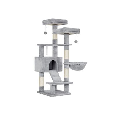 Arbre à chat 142 cm gris clair