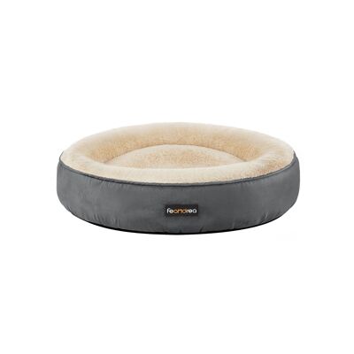 Dog bed dark gray, 70 x 18 cm (Ø x H) Weight: 1.8 kg Scope of delivery: 1 x Nostalgie dog bed Notes: Check the product dimensions before purchasing. Products with seams may vary 2-3 cm.