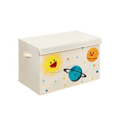 boîte de rangement beige, 61 x 35 x 38 cm
