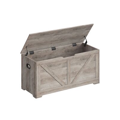 Banc à chaussures avec espace de rangement 40 x 100 x 46 cm style campagnard