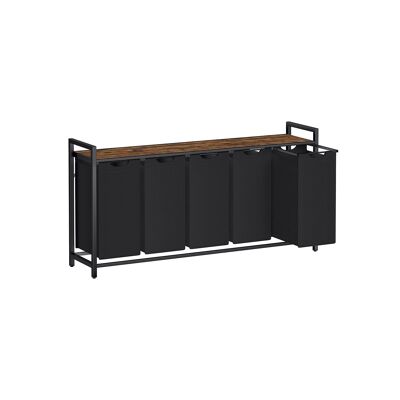 Laundry basket with Oxford fabric shelf, 2 x 46 liters, 73 x 33 x 72 cm