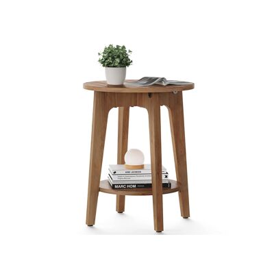 Mesa auxiliar con estante inferior de estilo moderno, 40 x 50 cm