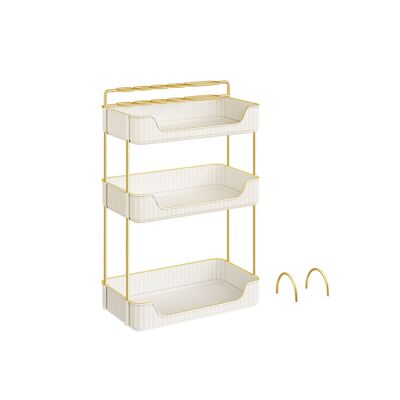 Organizzatore rettangolare per il trucco, idea regalo, bianco nuvola, 30.5 x 16.8 x 48 centimetri