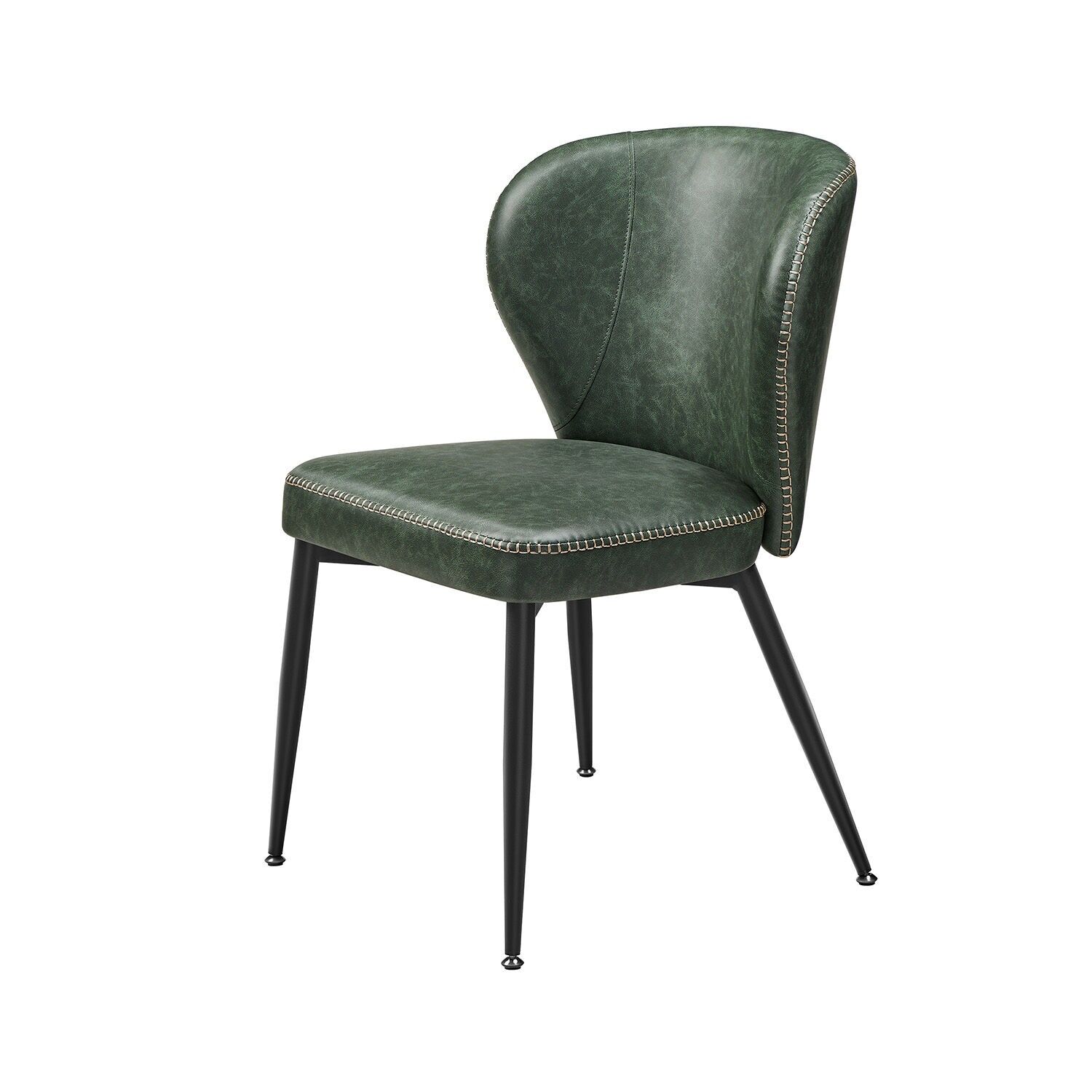 EKHO Collection - Forest Green Dining Chairs, 55 x 52 x 79 cm (D x W x H) - Seat Height: 45 cm