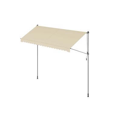 Pantalla de sujeción para protección solar 400 x 120 cm beige