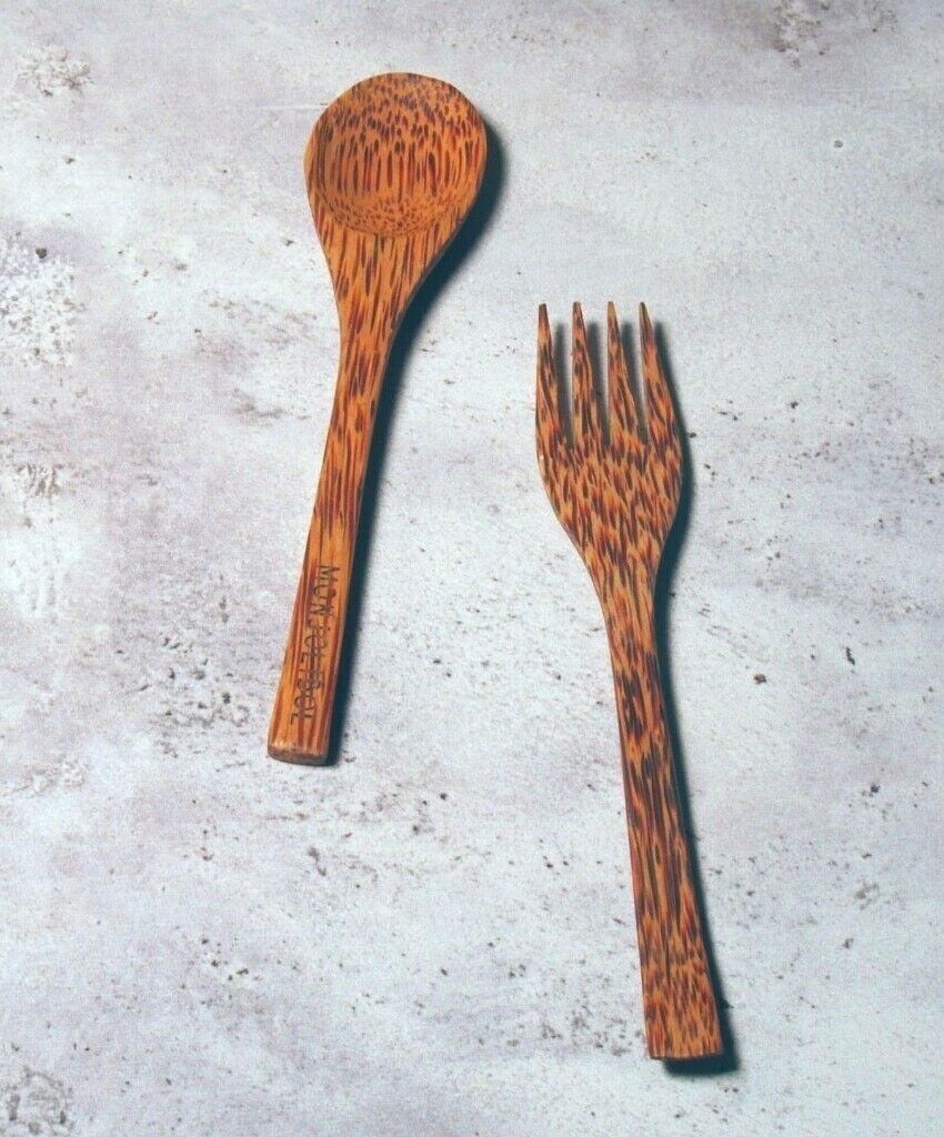 Natürlicher Löffel in Kokosnussholz graviert MonJoliBol