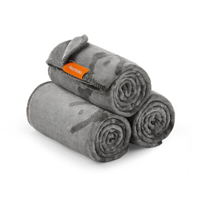 3-liter washable slate gray dog blanket set, 60 x 40 cm
