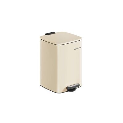Poubelle de 20 litres en acier beige sable, 34 x 28.5x40.4 cm (L x l x H) Hauteur totale (avec couvercle ouvert) : 67.Dimensions intérieures du seau : 8 cm.5 x 28.3x35.5 cm