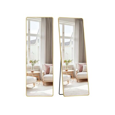 Espejo rectangular 160x50 cm oro claro