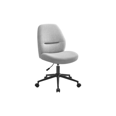 Chaise de bureau avec assise et piètement en gris tourterelle, 59 x 62 x (86.5-94.5) cm (P x L x H) Hauteur du siège : 46-54 cm Dimensions du siège : 44 x 53 cm