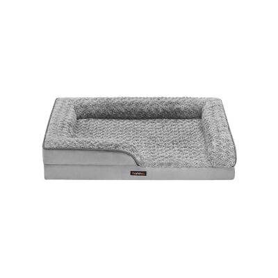 Orthopedic dog bed with plush upholstery 91 x 68 x 16 cm