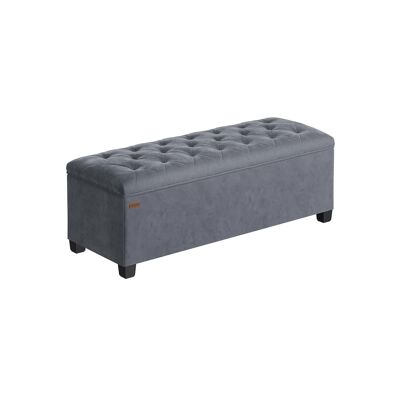 Tabouret avec rangement 40 x 110 x 40 cm gris ardoise