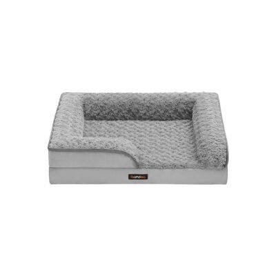 Orthopedic dog bed with plush upholstery 71 x 58 x 16 cm