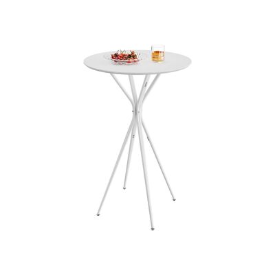 Mesa de bar con estructura de metal 60 x 60 x 105 cm blanco nube-blanco mate
