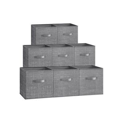 Set di 8 scatole portaoggetti in tessuto non tessuto, 30 x 30 x 30 cm