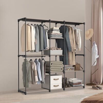 Wardrobe, clothes rack, coat rack, 43 x 182 x 182 cm