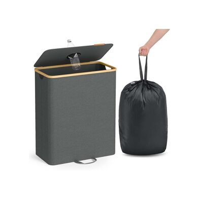 Deposit bottle container 135 L slate gray-natural beige, 52.5 x 38.5 x 70.5 cm
