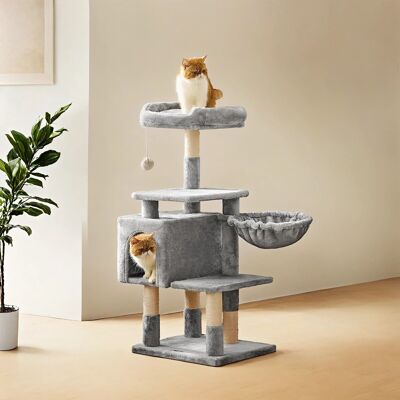 Scratching post, 110 cm high, light gray