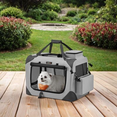 Transportín plegable para perros, caja de transporte para perros, bolsa para perros, 60 x 42 x 42 cm