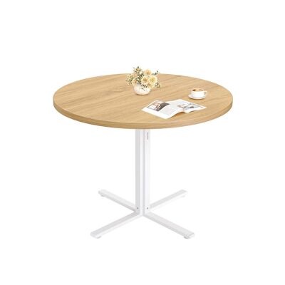 Table à manger ronde pour 4 personnes pour salle à manger en chêne doré