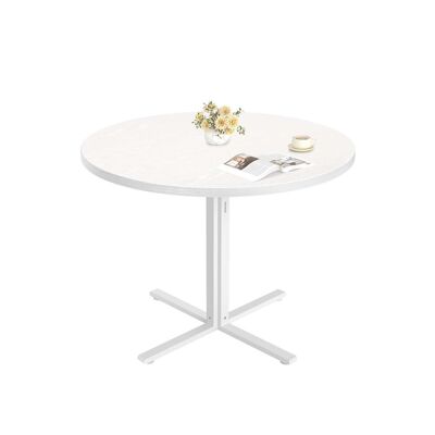 Table à manger ronde pour 4 personnes pour salle à manger blanche neige