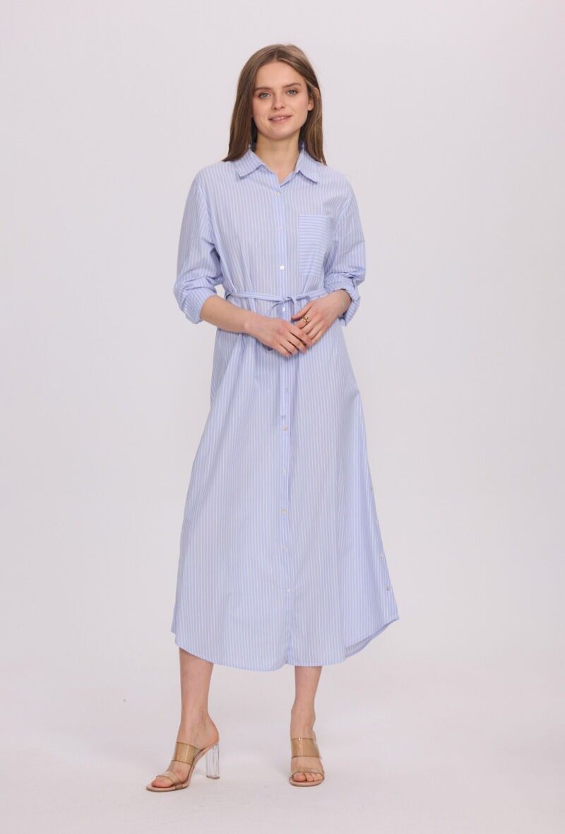 Abito lungo a maniche lunghe